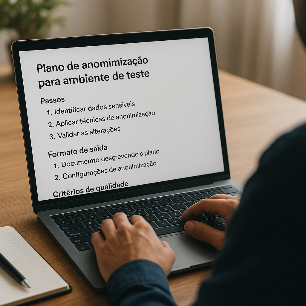 Roteiro: Plano de anonimização para ambiente de teste