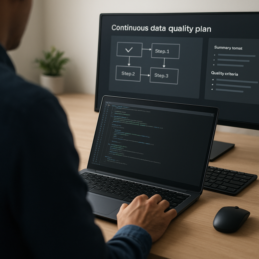 Playbook: Plano de qualidade de dado continuo — com stack enxuta