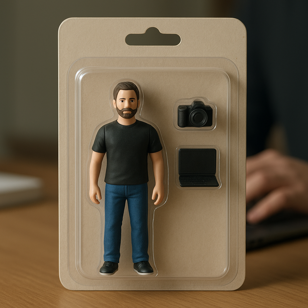 Boneco colecionável a partir da sua foto