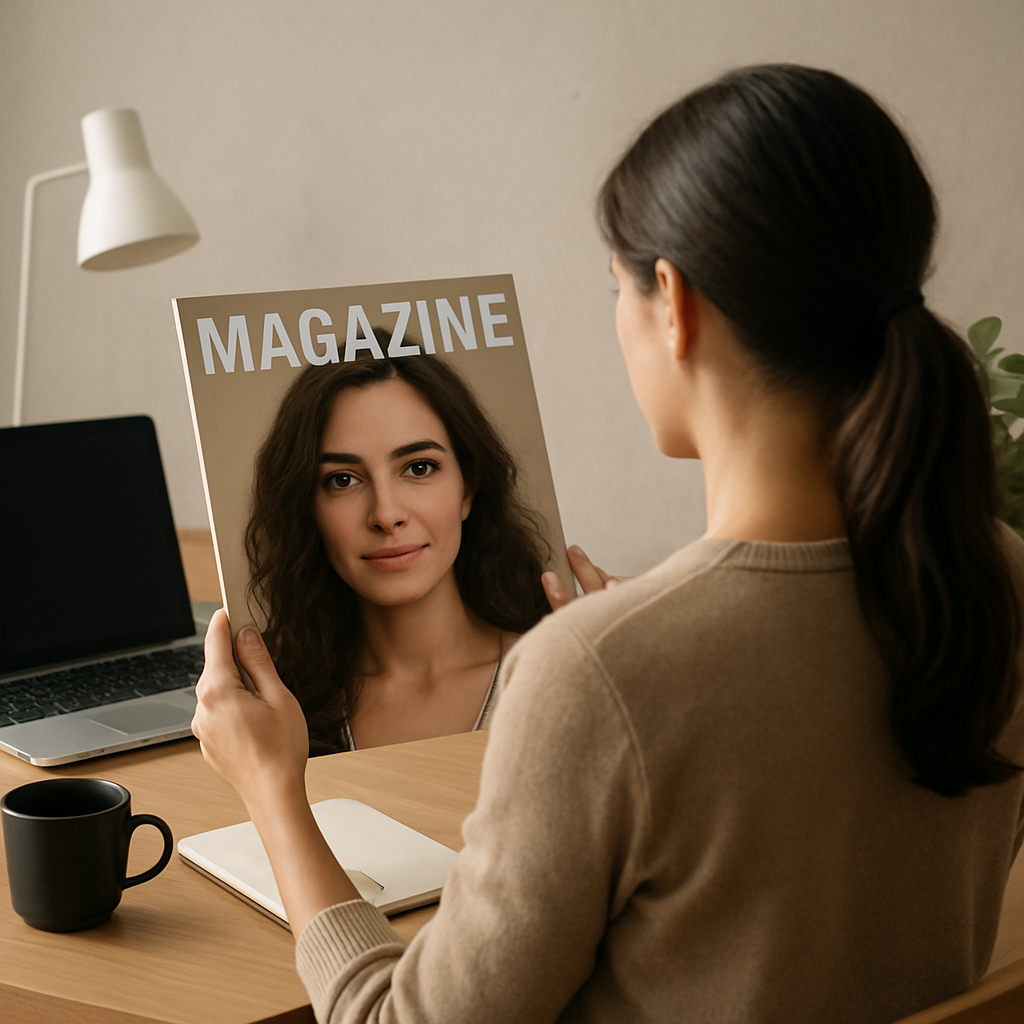 Sua foto como capa de revista