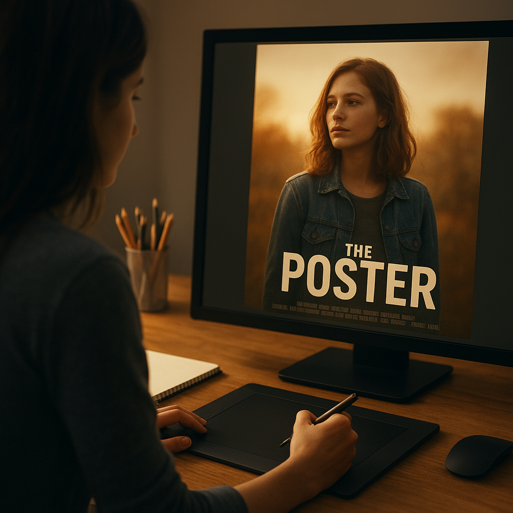 Sua foto em pôster de filme