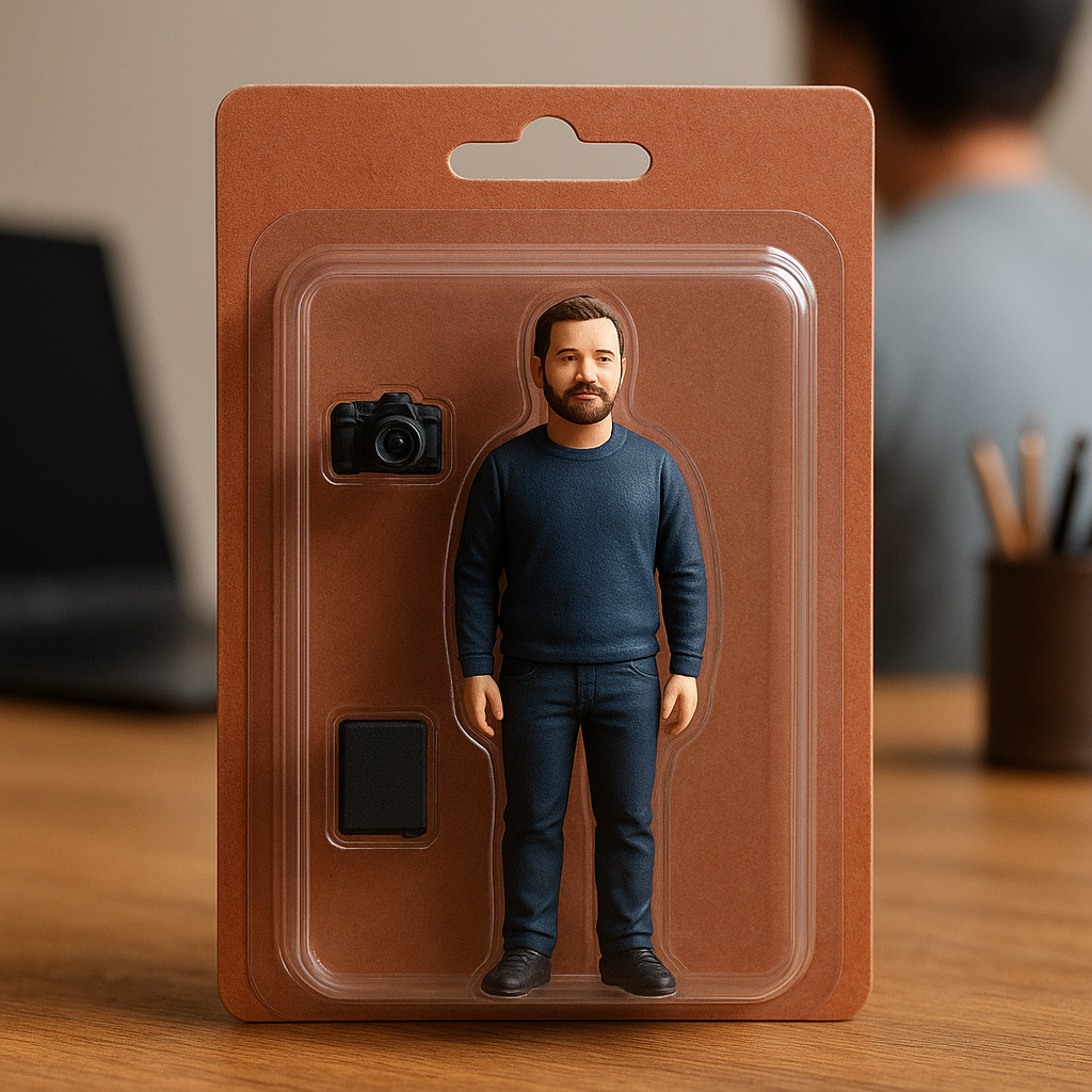 Boneco colecionável a partir da sua foto