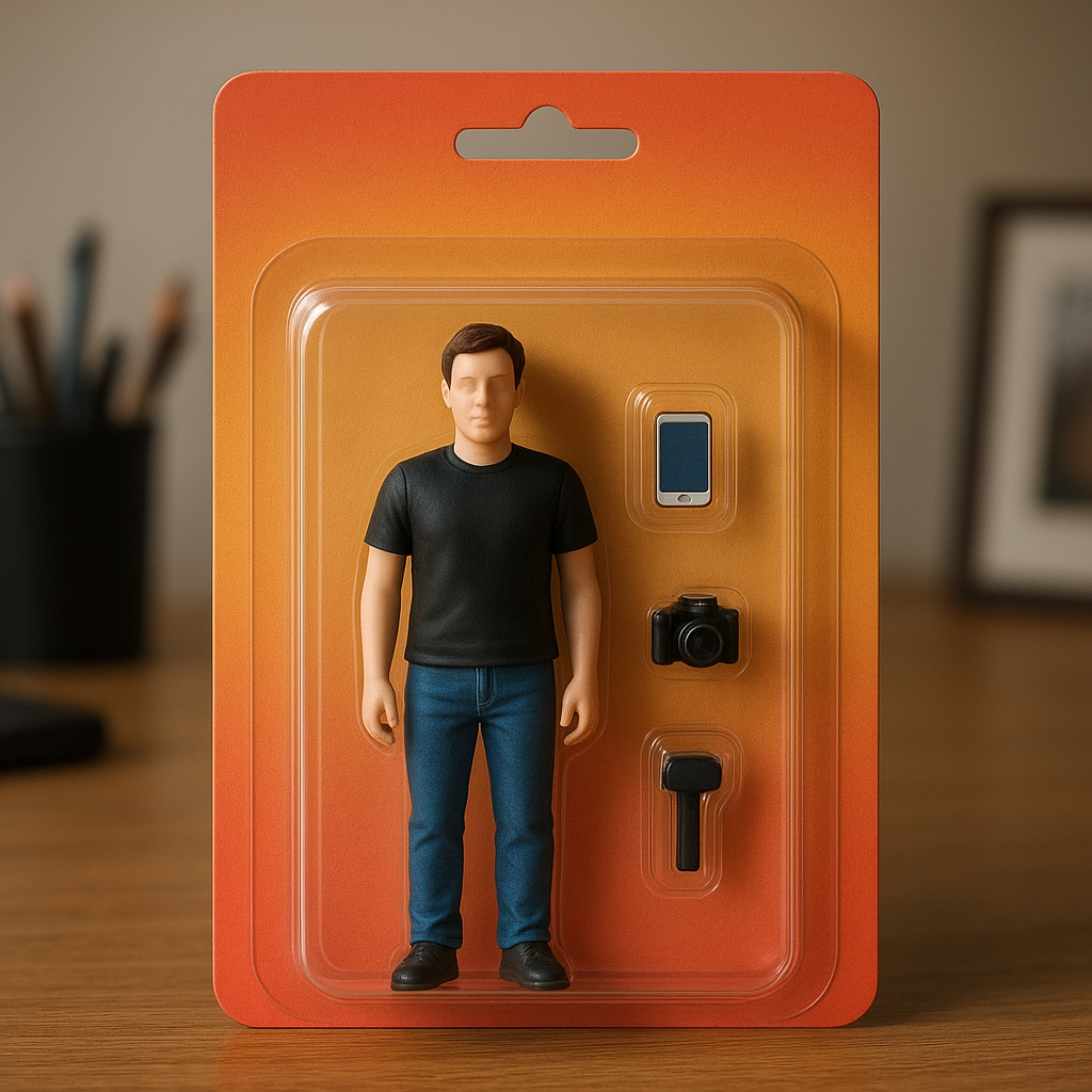 Boneco colecionável a partir da sua foto