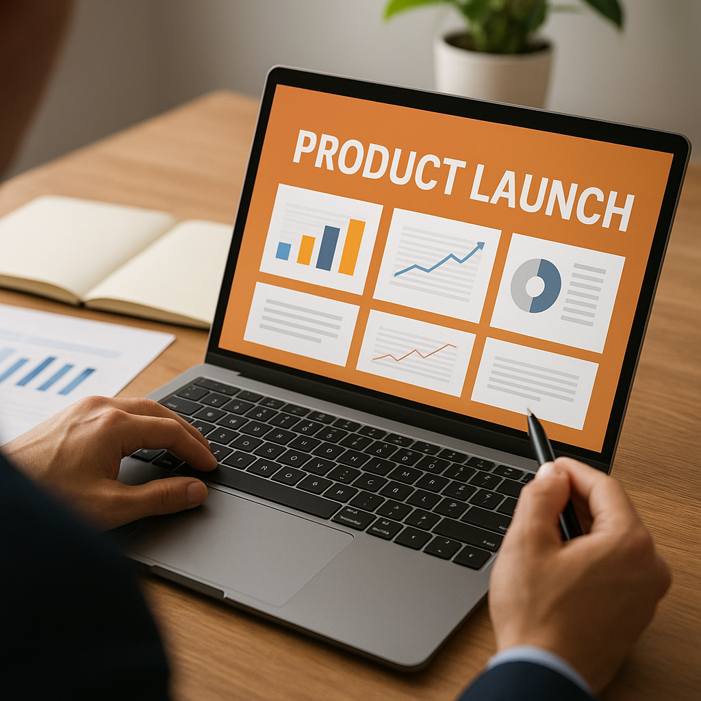 Deck Executivo de Lançamento de Produto no PowerPoint
